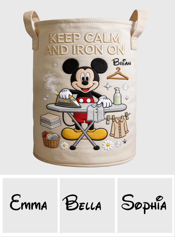 Keep Calm And Iron On - Personalized Mouse Storage Basket