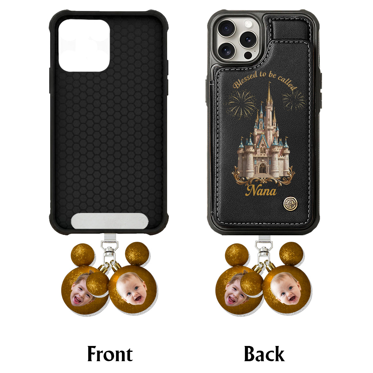 Blessed To Be Called Grandma - Personalized Mouse Phone Wallet With Charms