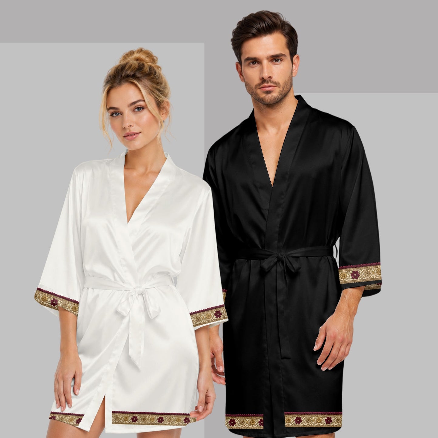 Til' Death Do Us Part - Wedding Gifts - Personalized Nightmare Satin Robe