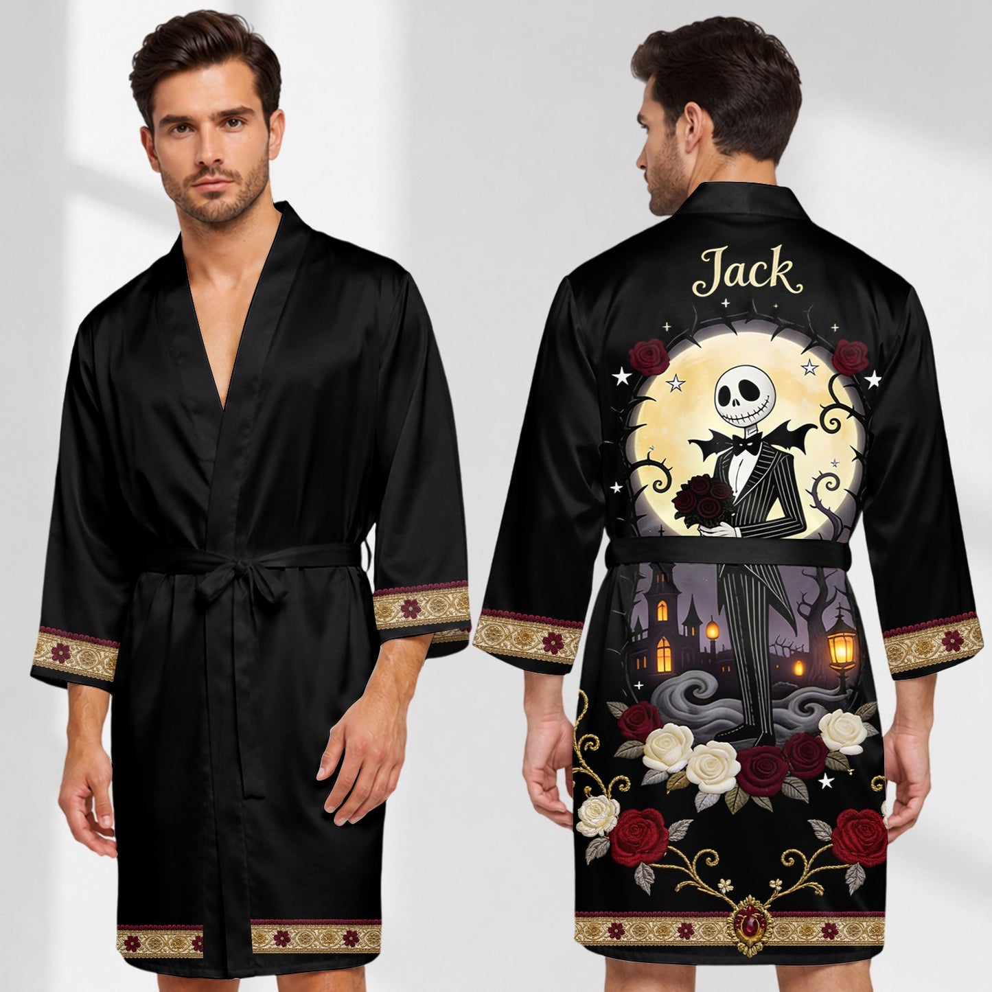 Til' Death Do Us Part - Wedding Gifts - Personalized Nightmare Satin Robe