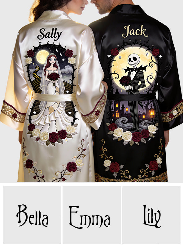 Til' Death Do Us Part - Wedding Gifts - Personalized Nightmare Satin Robe