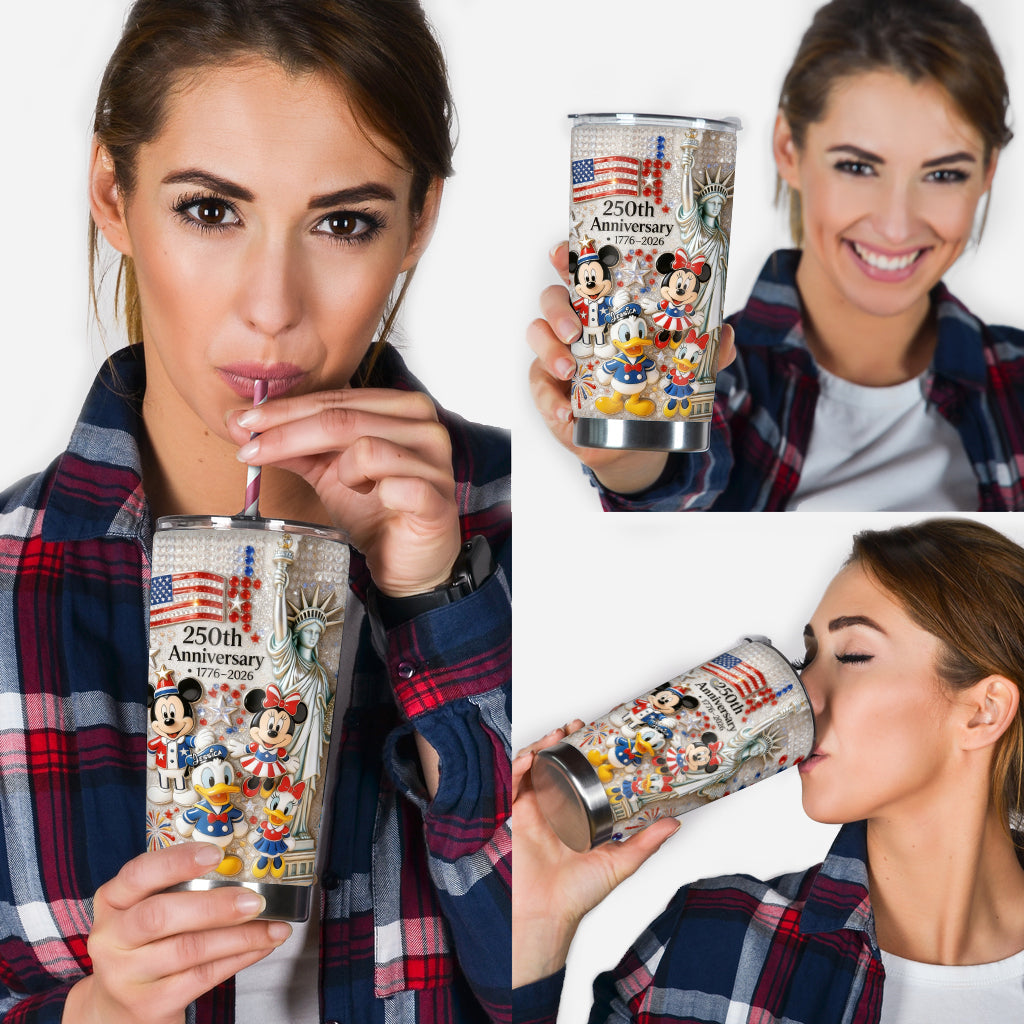 250th Anniversary, Cartoon Mouse - Personalized Mouse Tumbler