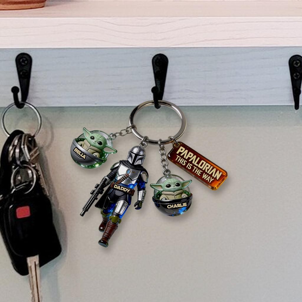 Galaxy Father’s Day - Personalized The Force Premium Keychain With Charms