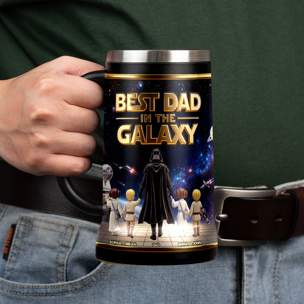Best Dad In The Galaxy - Personalized The Force Beer Stein