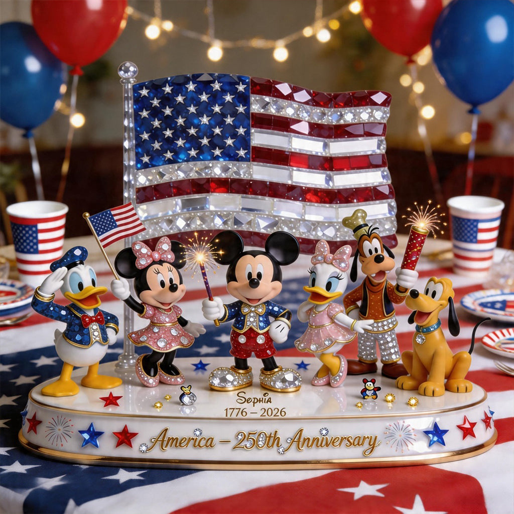 USA 250th Anniversary - Personalized Mouse Custom Shaped Acrylic Plaque