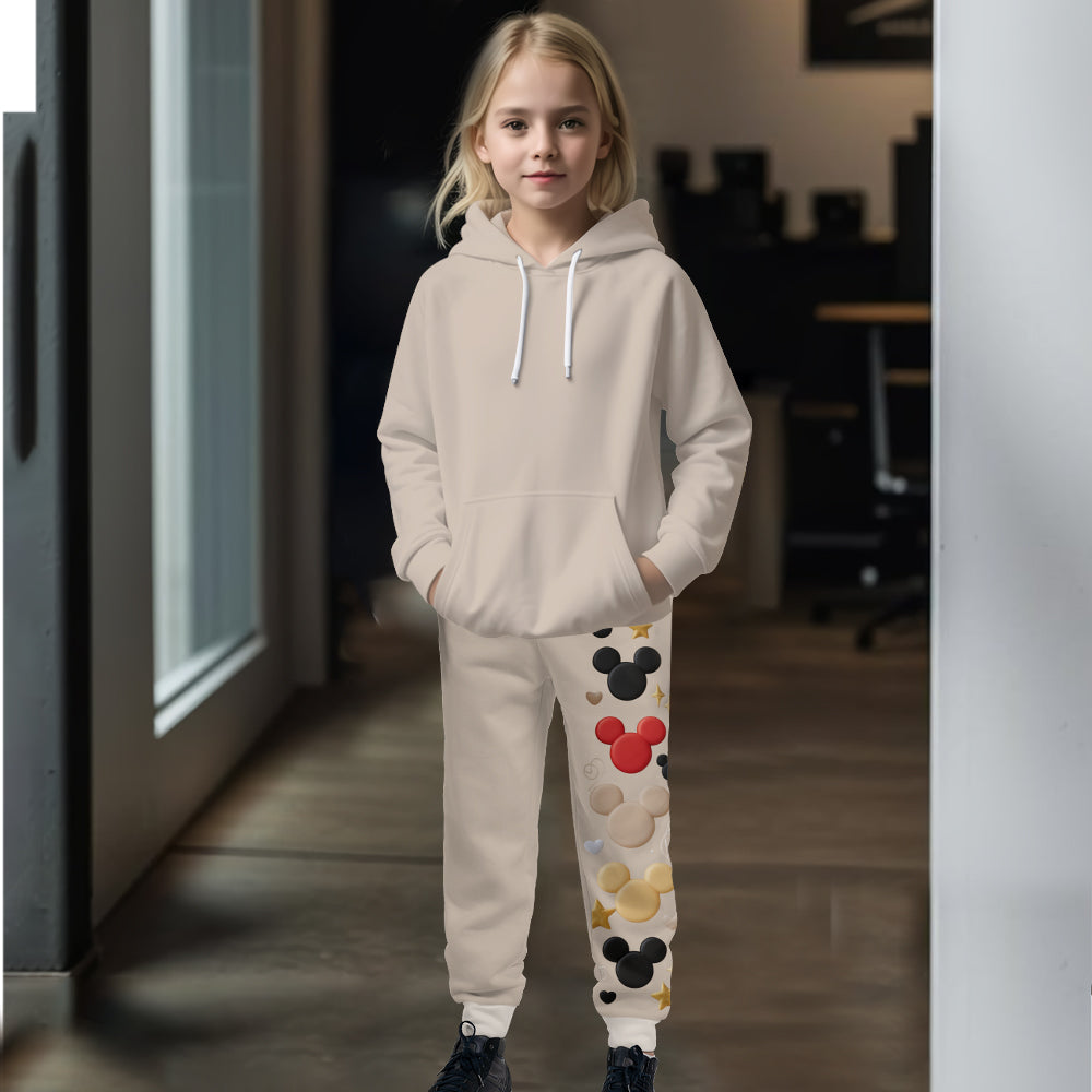 Magical Letter - Personalized Mouse Kid Hoodie & Kid Jogger Sweatpants