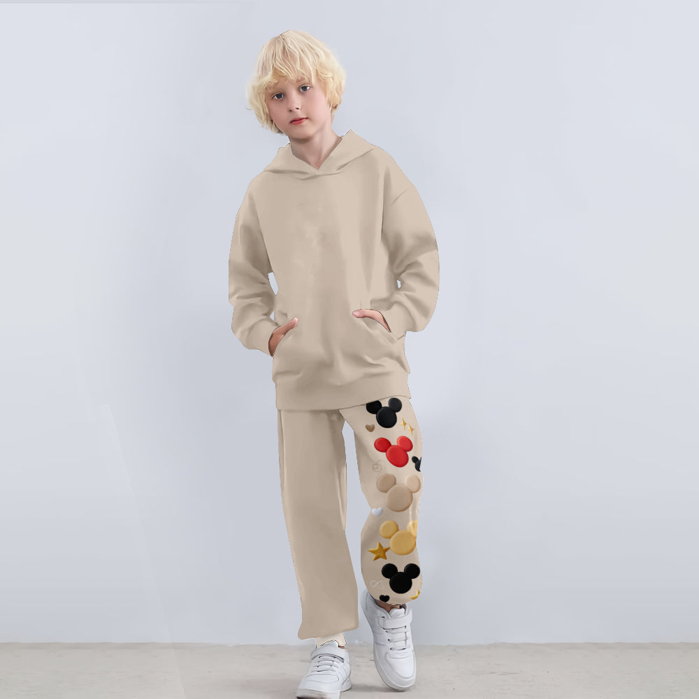 Magical Letter - Personalized Mouse Kid Hoodie & Kid Jogger Sweatpants