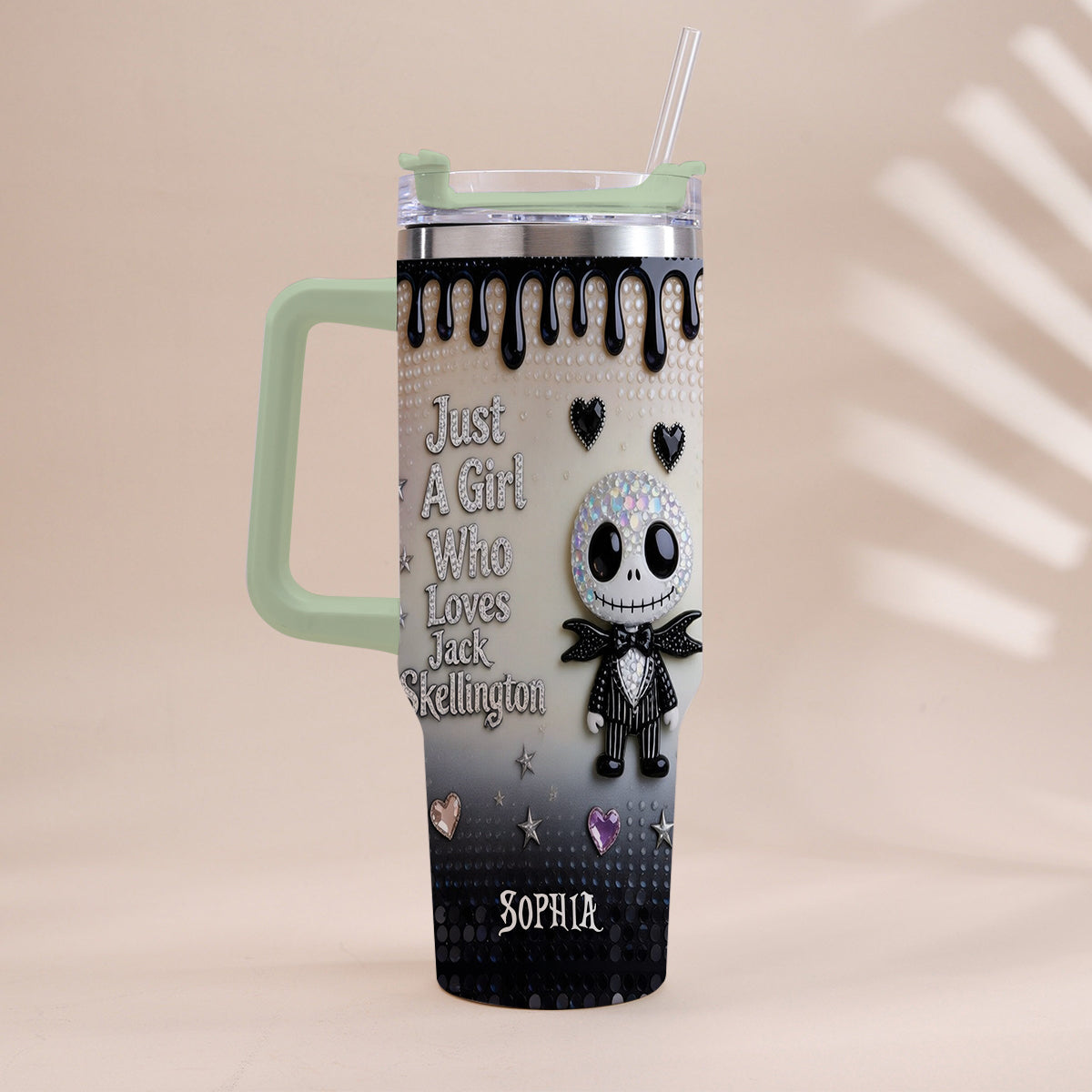 Just A Girl Who Loves Nightmare - Personalized Nightmare Tumbler With Handle