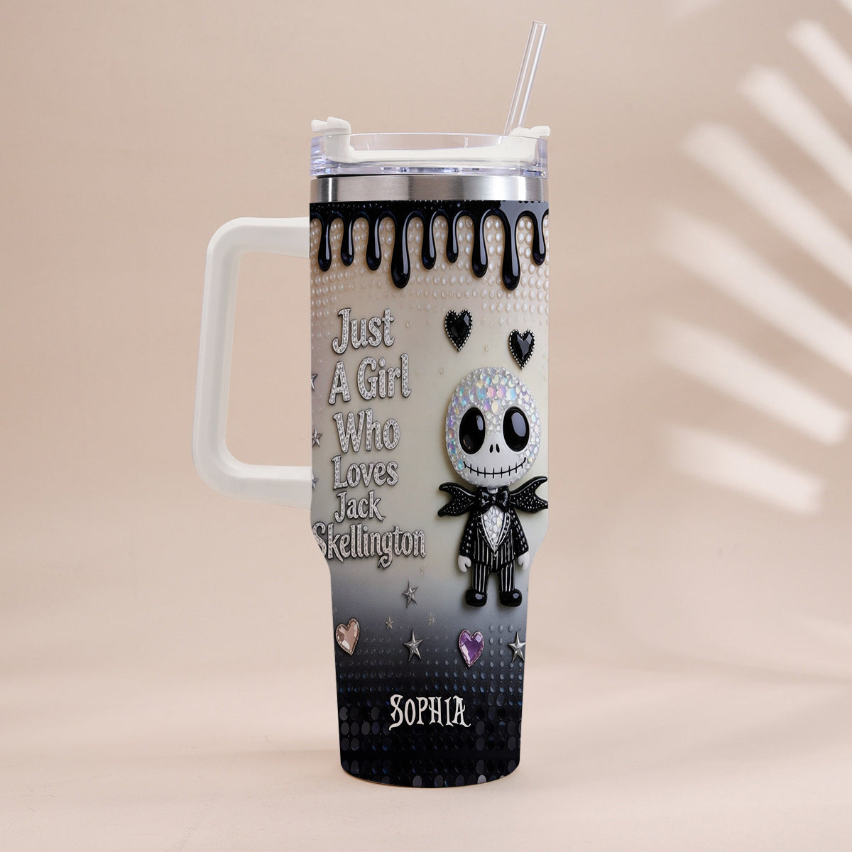 Just A Girl Who Loves Nightmare - Personalized Nightmare Tumbler With Handle