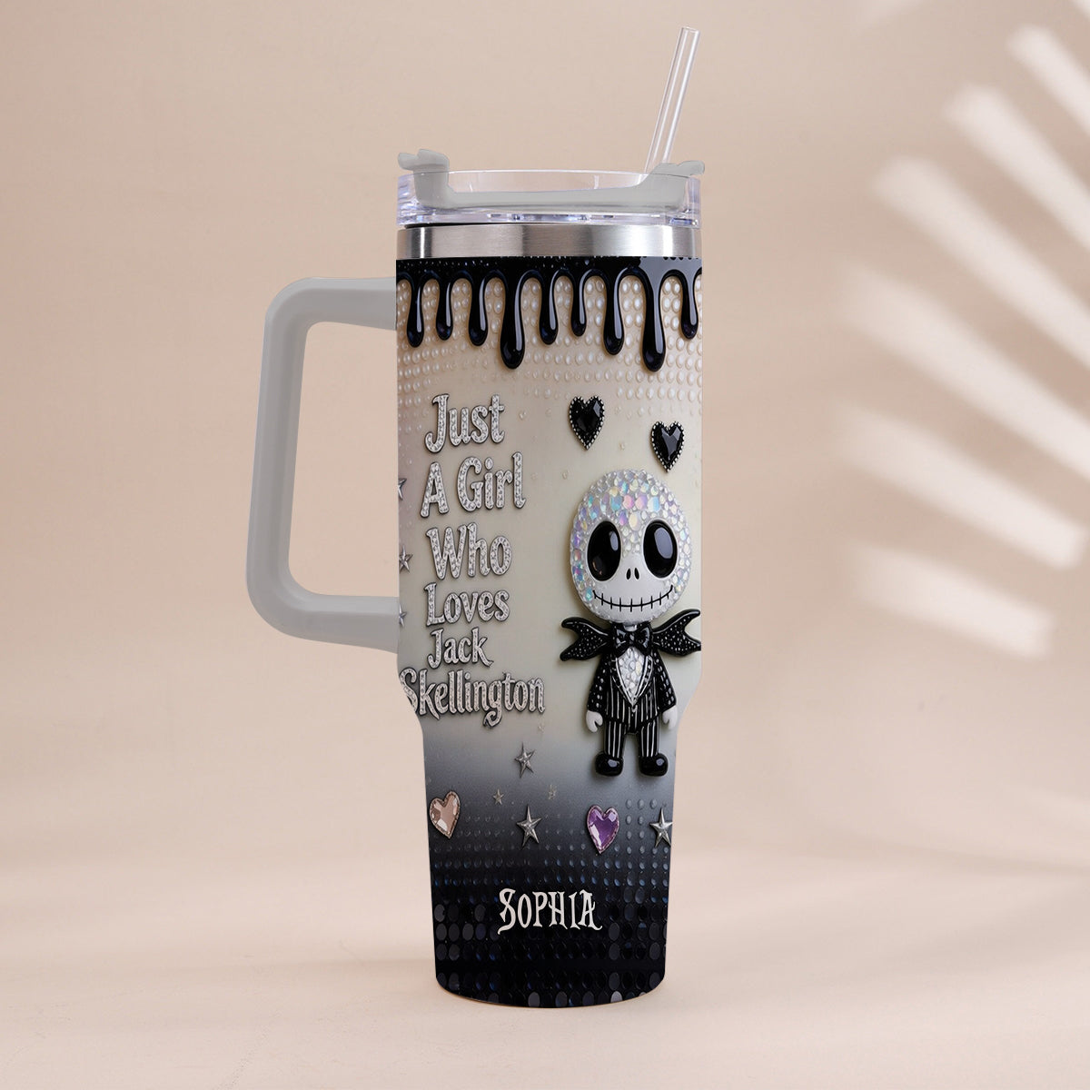 Just A Girl Who Loves Nightmare - Personalized Nightmare Tumbler With Handle
