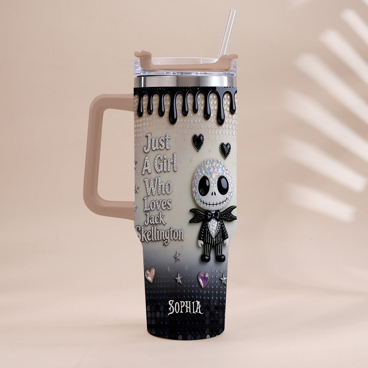 Just A Girl Who Loves Nightmare - Personalized Nightmare Tumbler With Handle