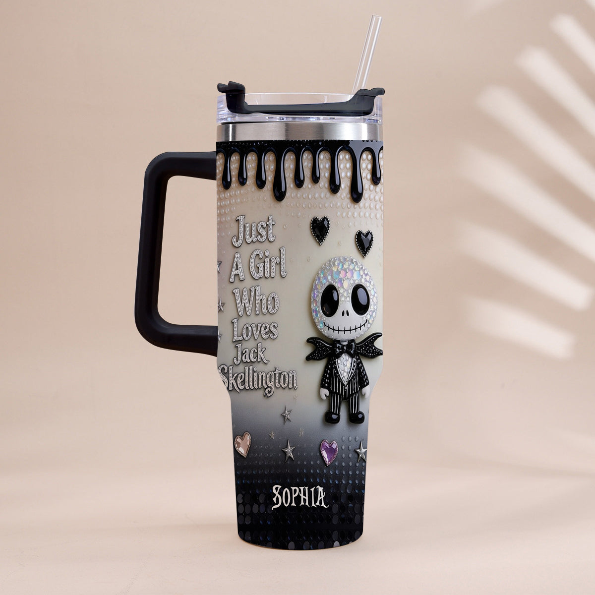 Just A Girl Who Loves Nightmare - Personalized Nightmare Tumbler With Handle