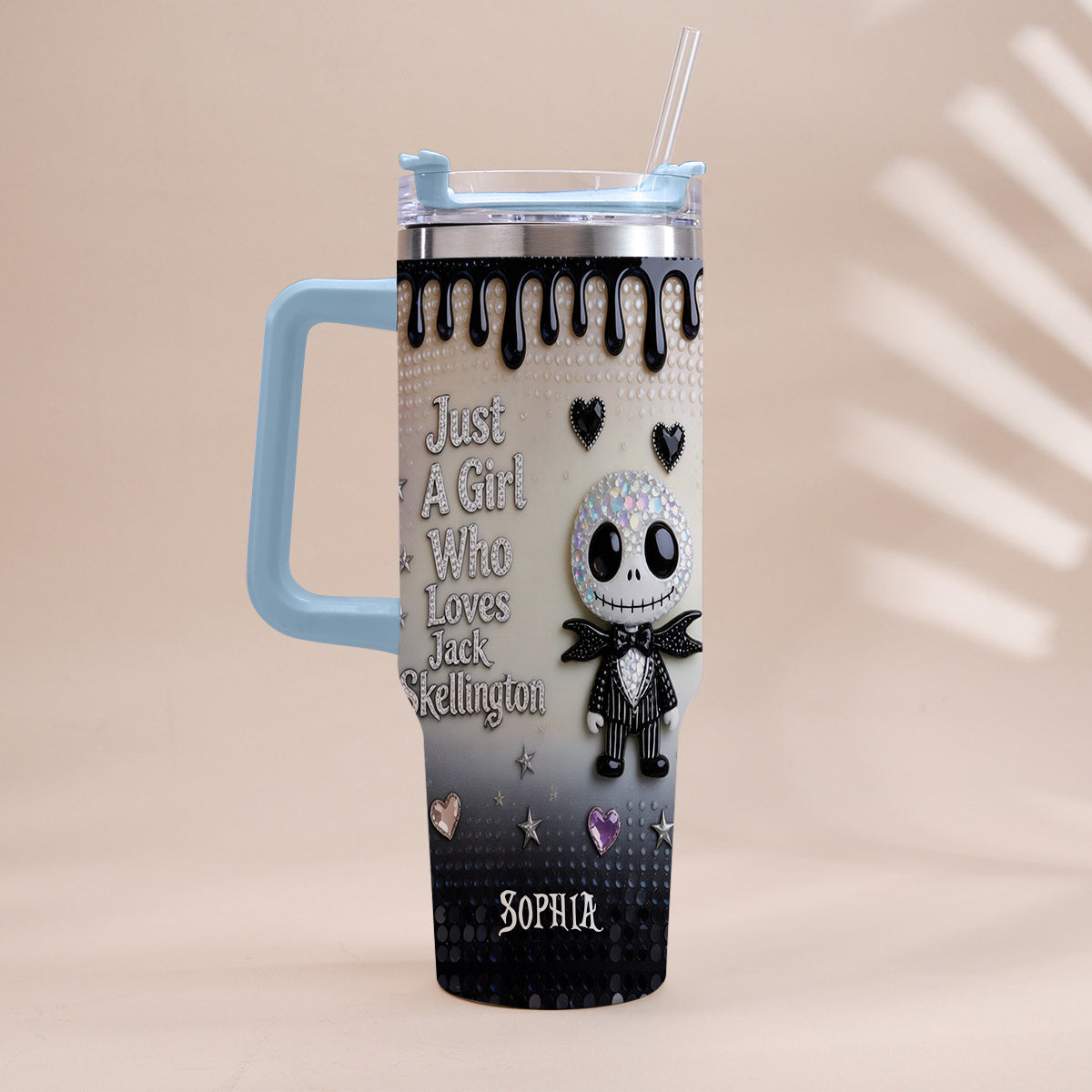 Just A Girl Who Loves Nightmare - Personalized Nightmare Tumbler With Handle
