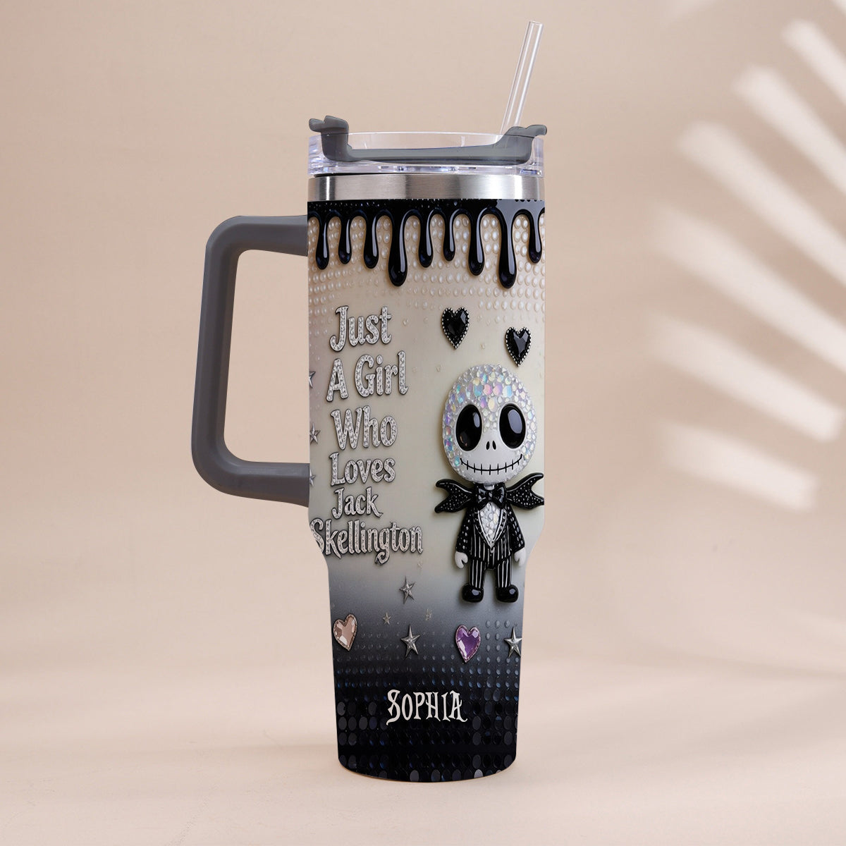 Just A Girl Who Loves Nightmare - Personalized Nightmare Tumbler With Handle