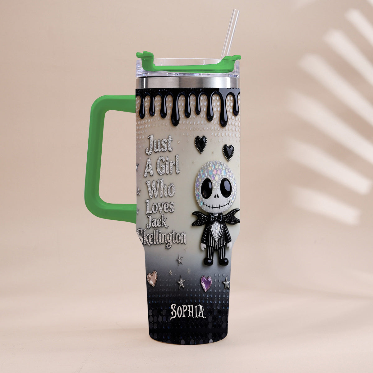 Just A Girl Who Loves Nightmare - Personalized Nightmare Tumbler With Handle