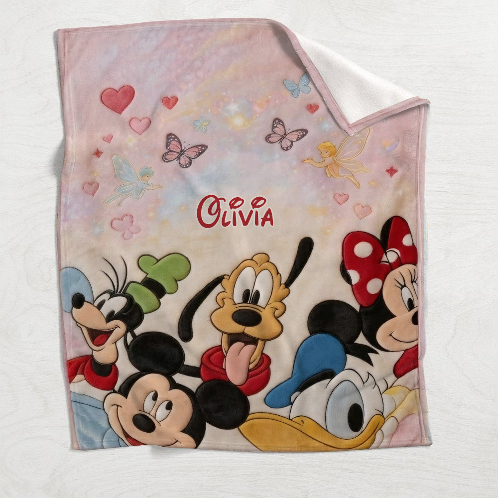 Magical Friends - Personalized Mouse Blanket