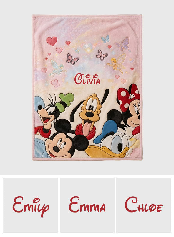 Magical Friends - Personalized Mouse Blanket