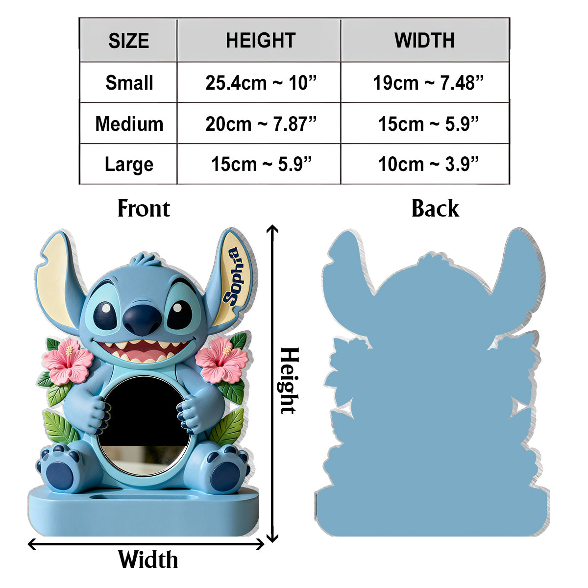 Blue Ohana - Personalized Ohana Desk Mirror