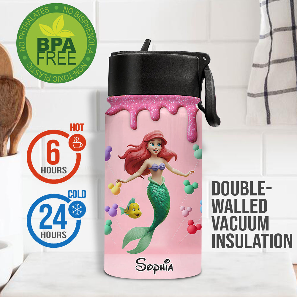 Magical Princess - Personalized Mouse Kids Water Bottle