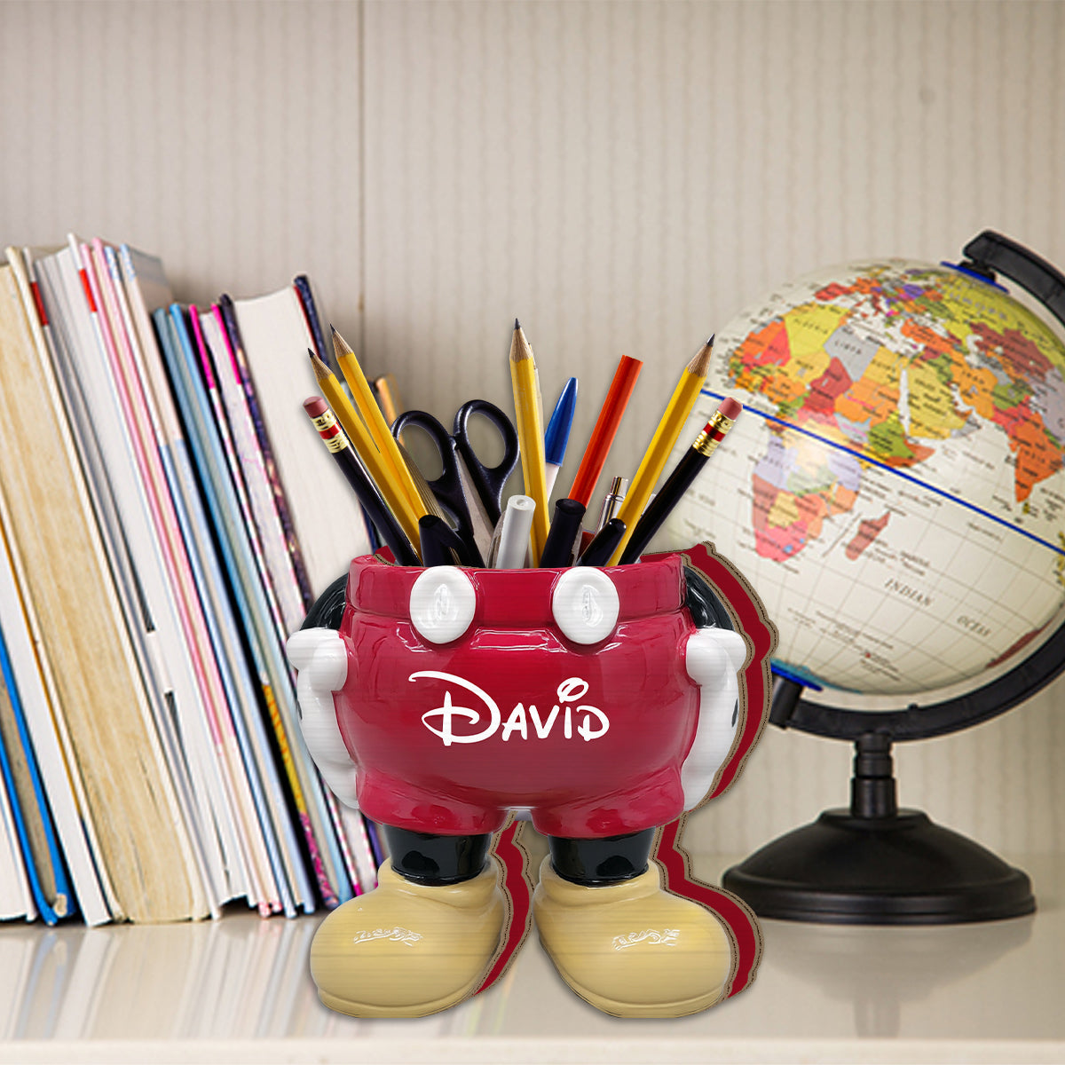 Cute Mouse - Personalized Mouse Wooden Pen Holder