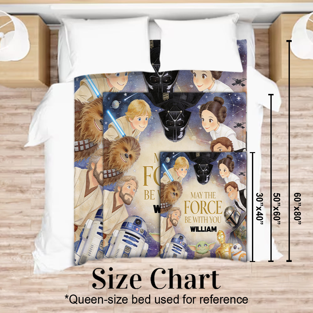 May The Force Be With You - Personalized The Force Blanket