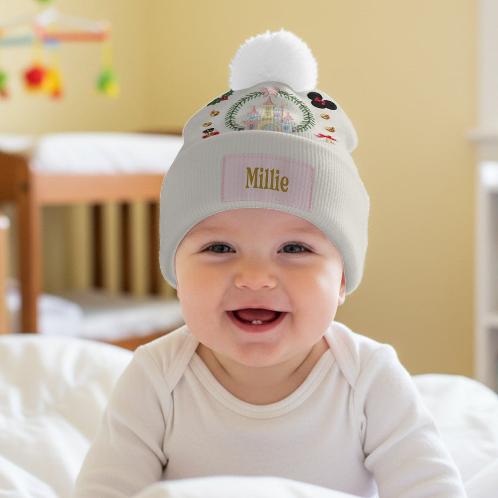 Magical Christmas Castle - Personalized Kid Beanie Hat