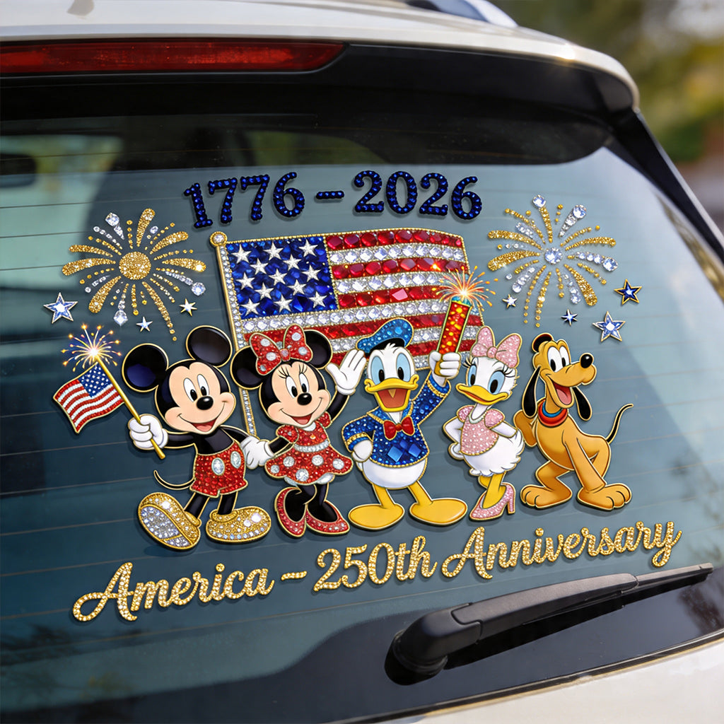 USA 250th Anniversary - Mouse Decal Die Cut