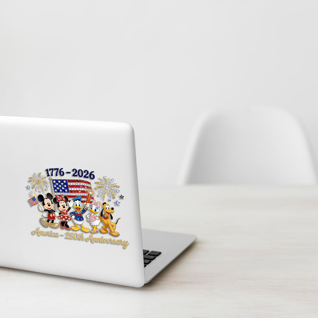 USA 250th Anniversary - Mouse Decal Die Cut