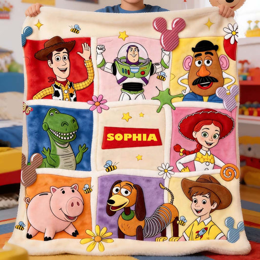 The Story Of Toys - Personalized Movie For Kids Blanket