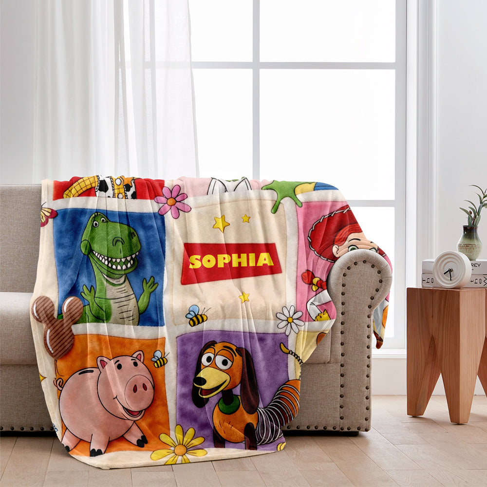 The Story Of Toys - Personalized Movie For Kids Blanket