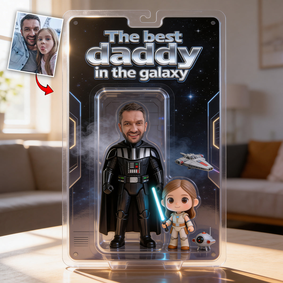 Gift for Dad, Best Dad In The Galaxy, Drive Safe Dad - Personalized The Force Custom Shaped Acrylic Plaque