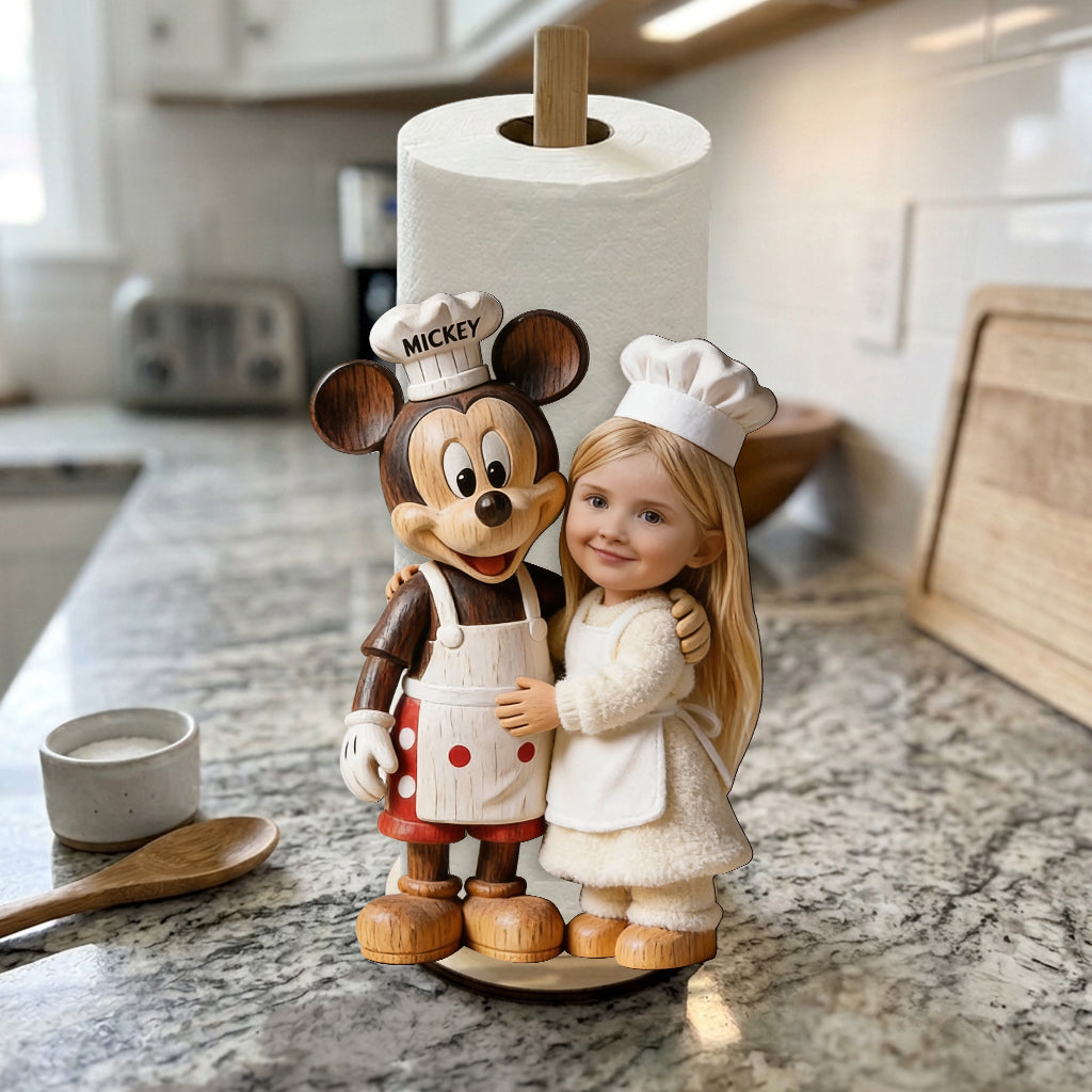 Cartoon Mouse & Friend - Personalized Kid Paper Towel Stand