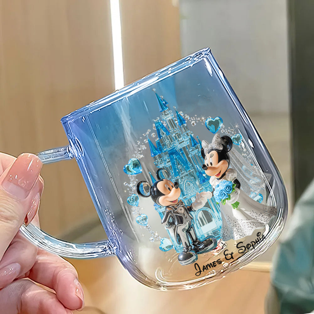 Happily Ever After - Personalized Mouse Gradient Glass Mug