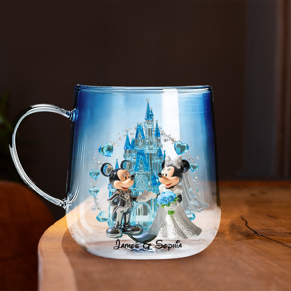 Happily Ever After - Personalized Mouse Gradient Glass Mug