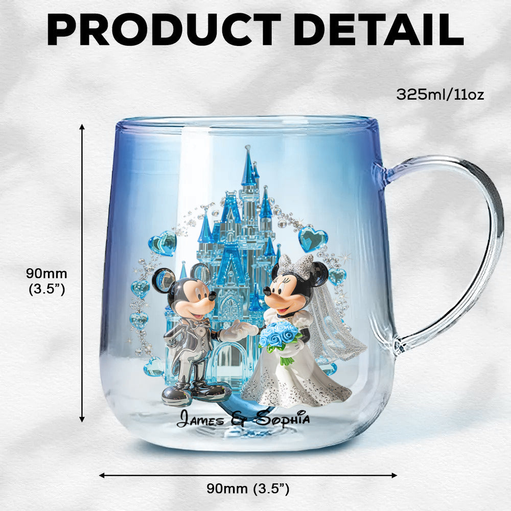 Happily Ever After - Personalized Mouse Gradient Glass Mug
