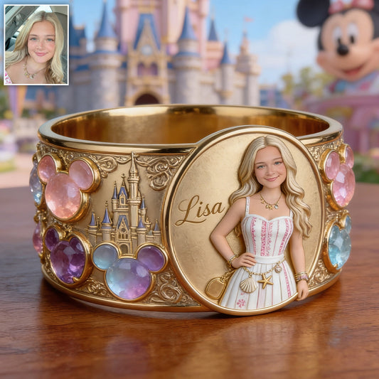 Magical Trip - Personalized Dream Trip Shaped Cuff Bracelet