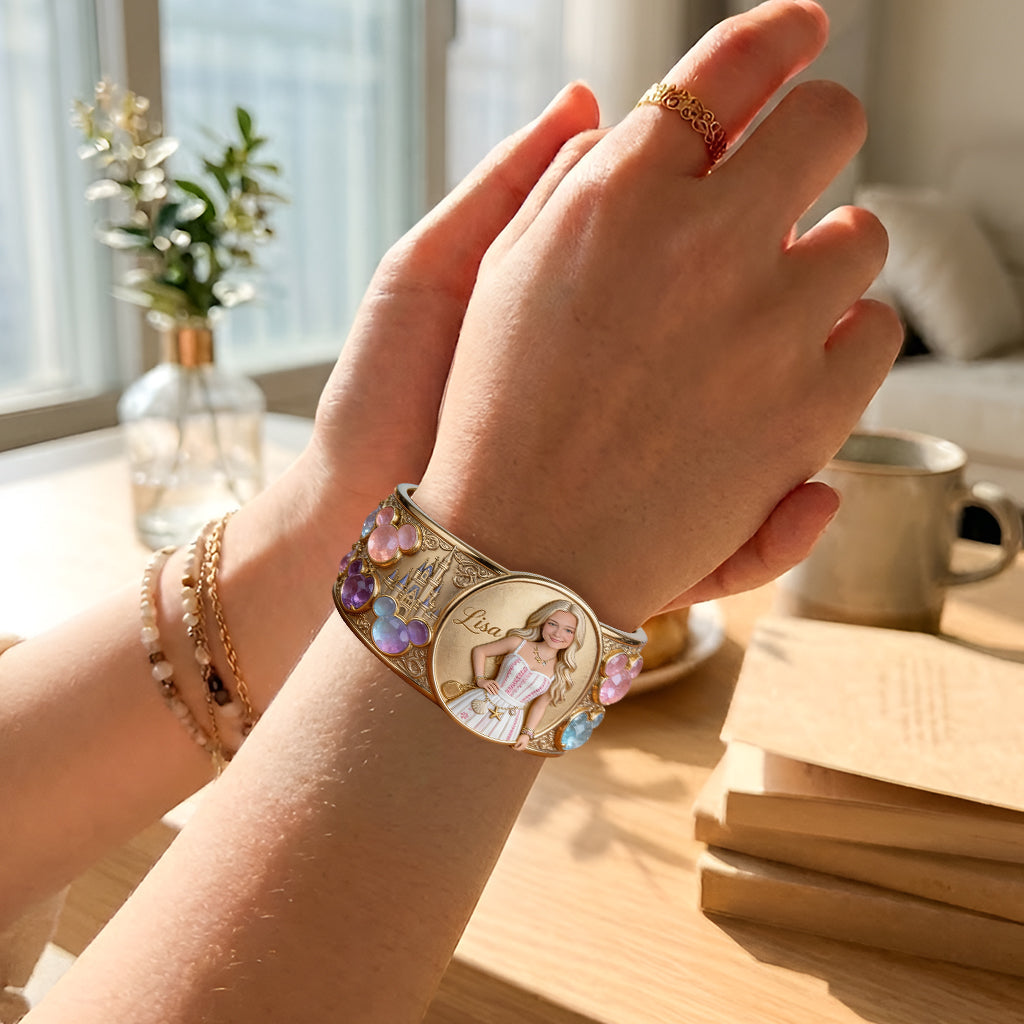 Magical Trip - Personalized Dream Trip Shaped Cuff Bracelet