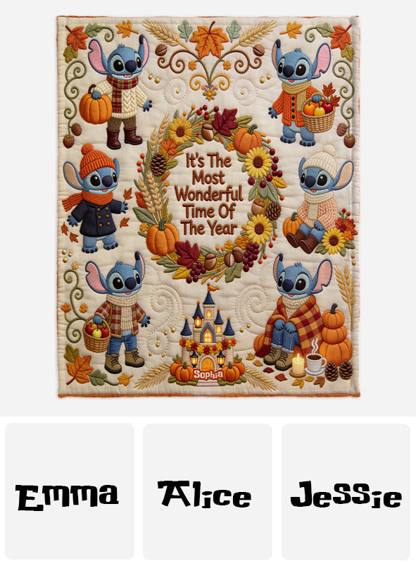 It's The Most Beautiful Time Of The Year - Personalized Ohana Blanket