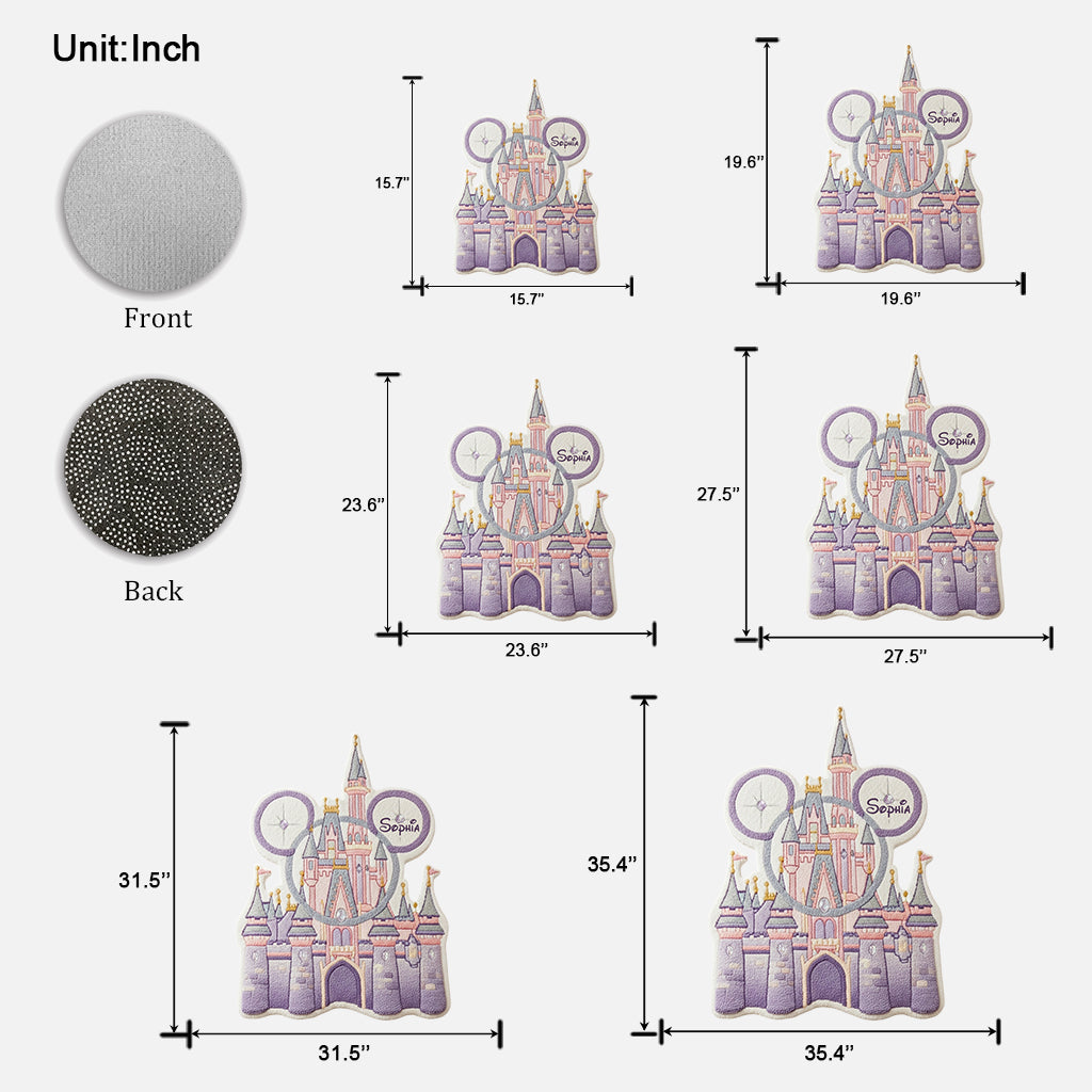 Magical Castle - Personalized Mouse Shaped Doormat/ Rug