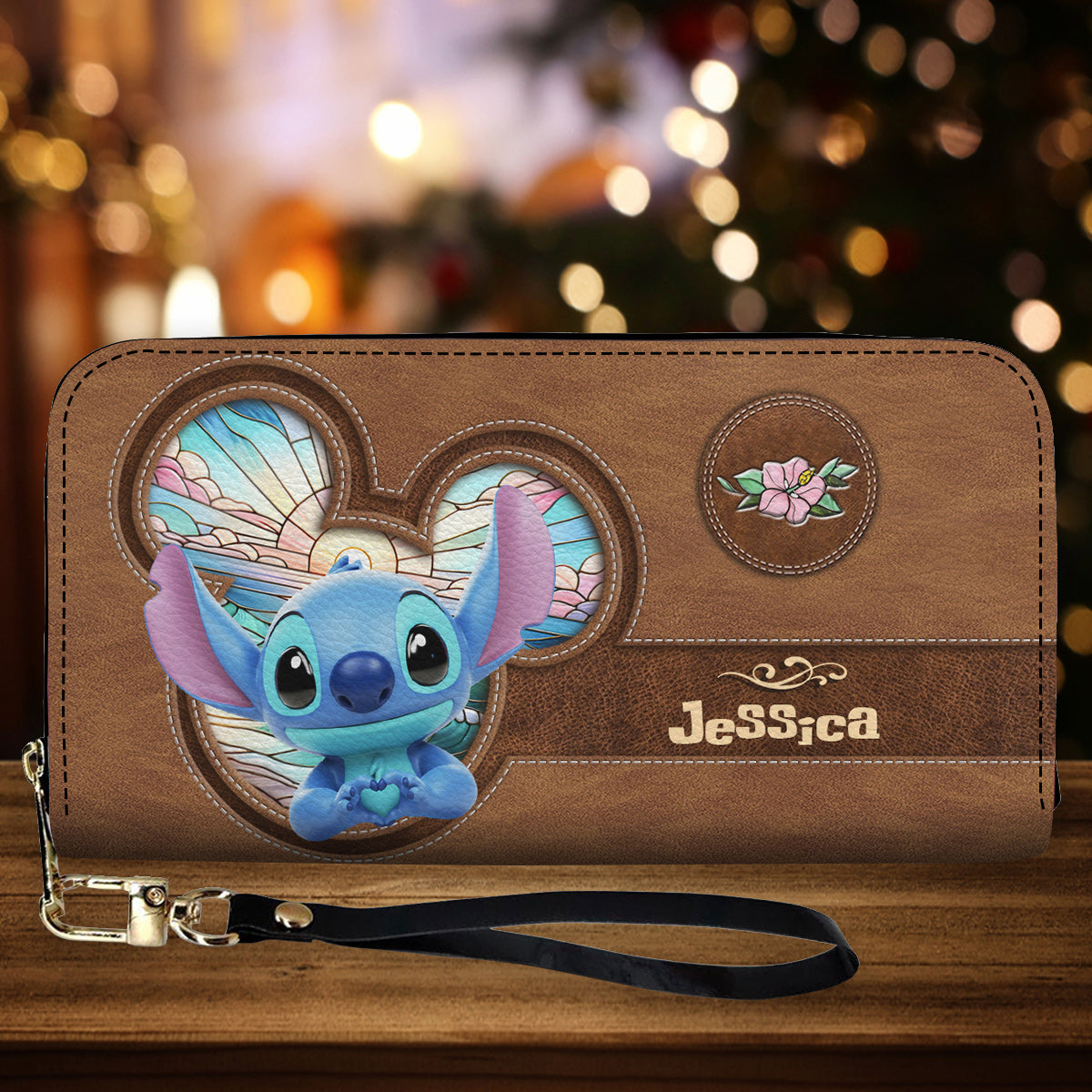 Ohana Means Family - Personalized Ohana Leather Long Wallet