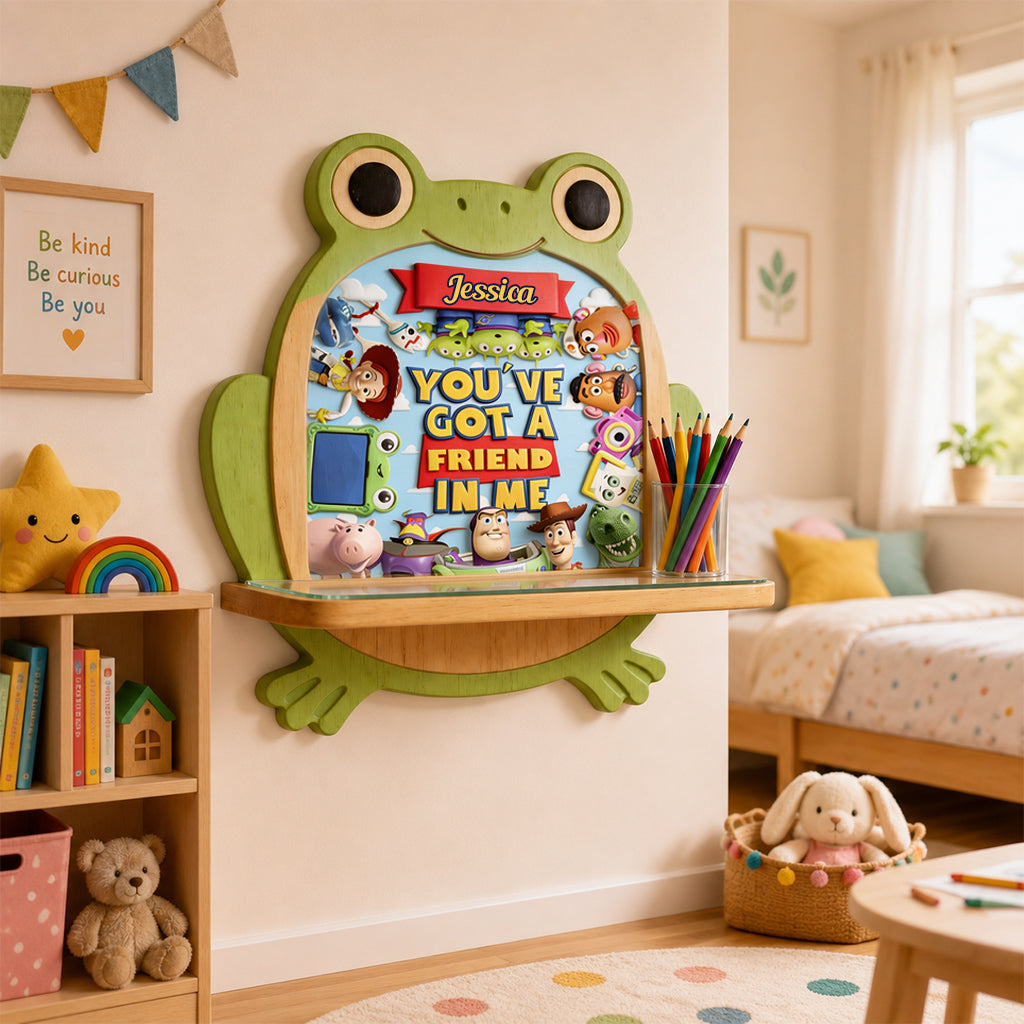 You've Got A Friend In Me - Personalized Movie For Kids Wooden Floating Shelf