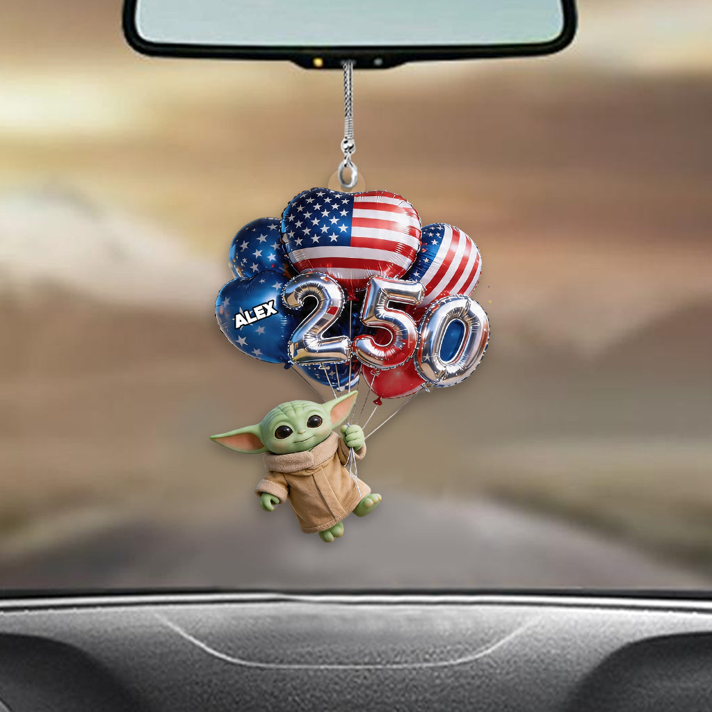 Hanging Balloons Baby Cute 250 - Personalized The Force Transparent Car Ornament