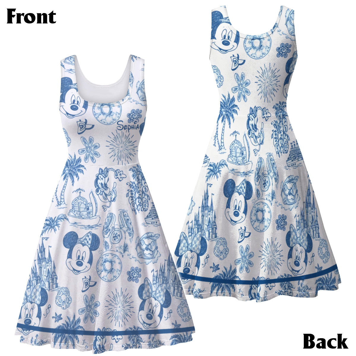 Magical Loving Cruise Line - Personalized Mouse Hawaiian Shirt & Sleeveless Dress