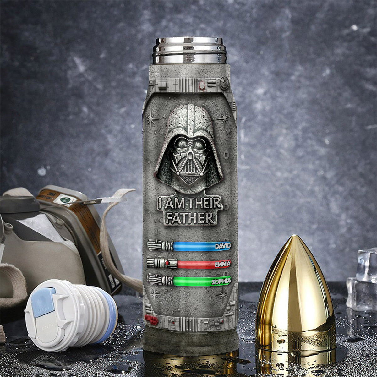 I Am Their Father - Personalized The Force Bullet Tumbler