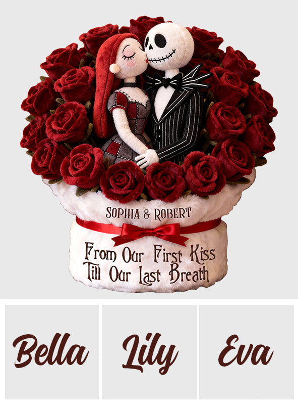 From Our First Kiss - Personalized Nightmare Faux Fur Shaped Pillow