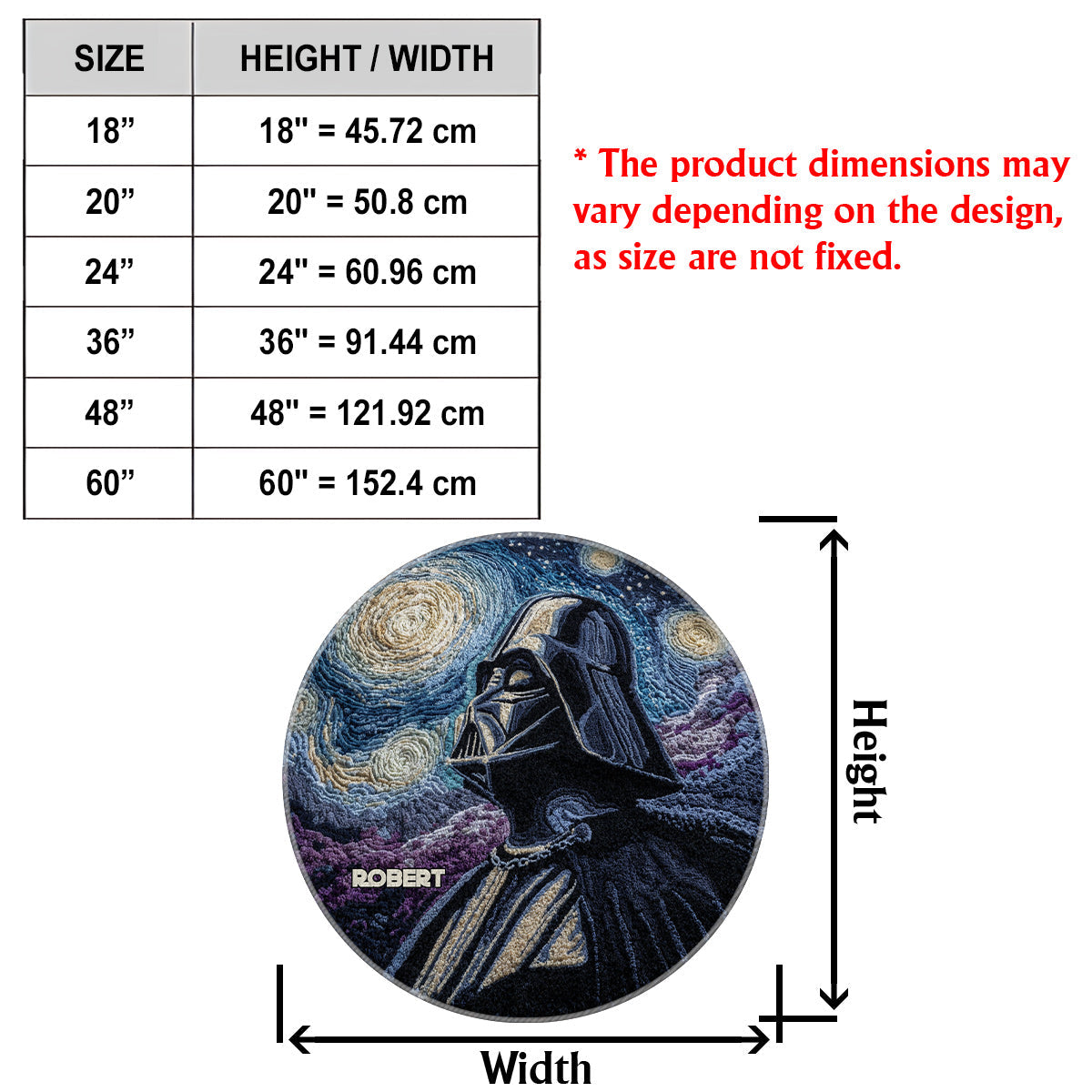 Starry Night - Personalized The Force Non-Slip Tufted Rug