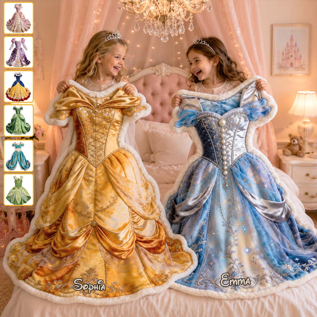 Princess Dream - Personalized Beautiful Princess Shaped Fleece Blanket