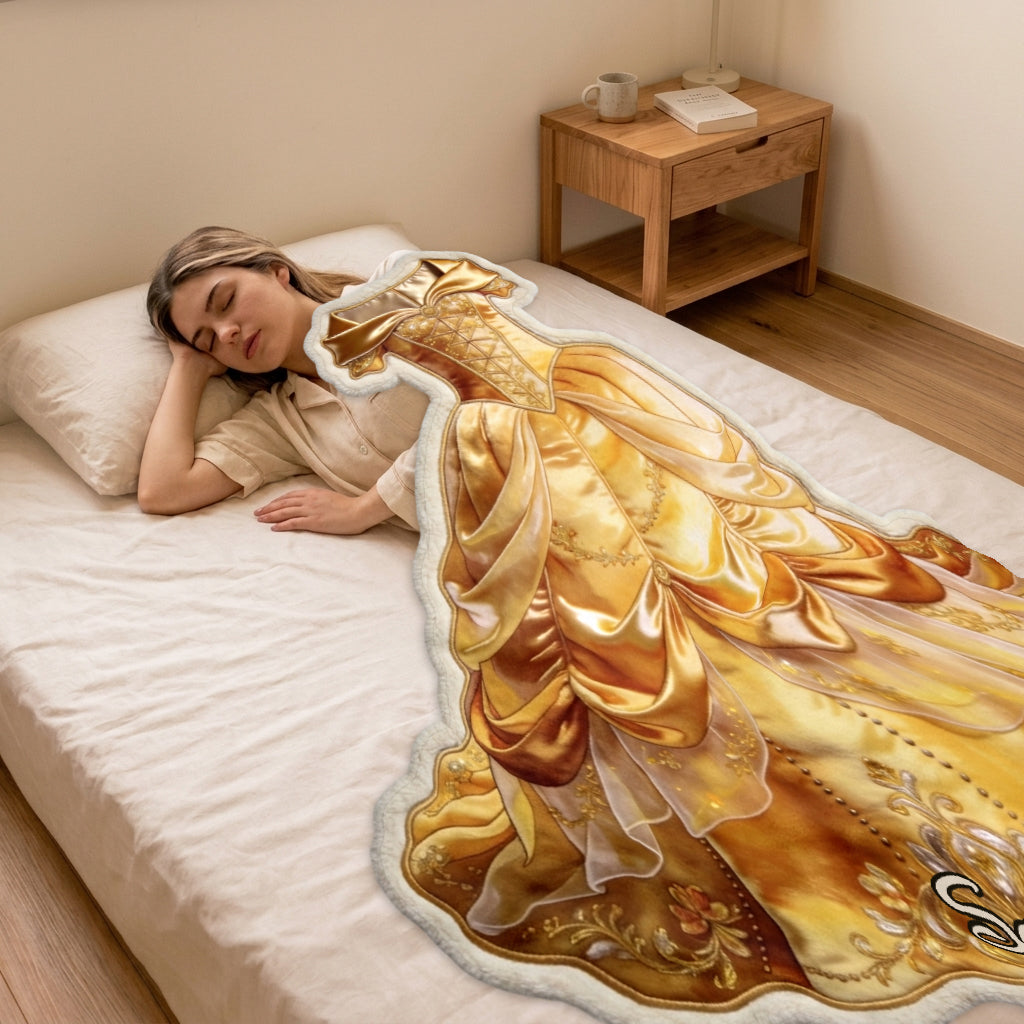 Princess Dream - Personalized Beautiful Princess Shaped Fleece Blanket