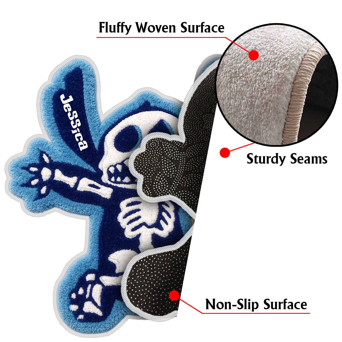 Spooky Ohana - Personalized Ohana Non-Slip Tufted Rug