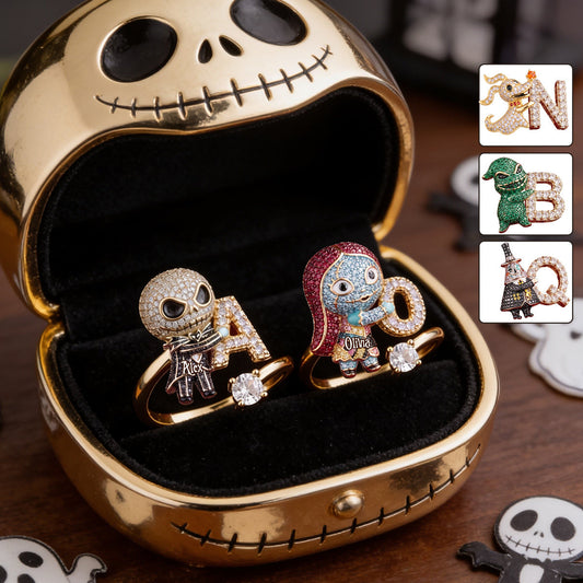 Nightmare Letter - Personalized Nightmare Adjustable Shaped Ring